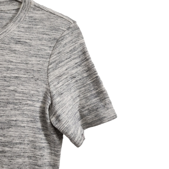 Theory Dress Womens Small T-Shirt Mini Heather Gray Cherry Sterling Rib Knit - Picture 3 of 8
